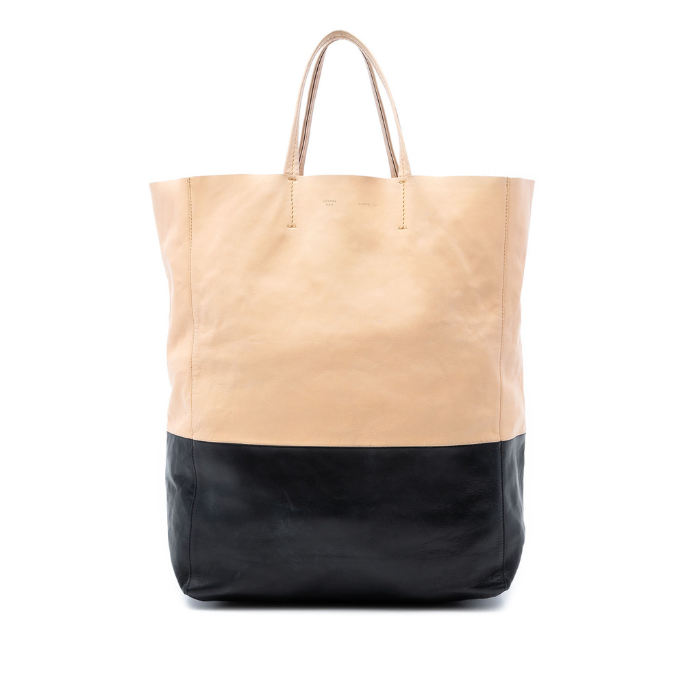 Pre-Loved Celine Bicolor Leather Vertical Cabas Tote